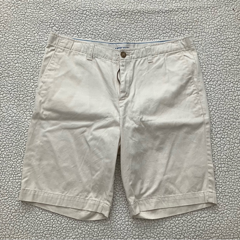 Land’s End khaki, size 18H, boys shorts. Like new!